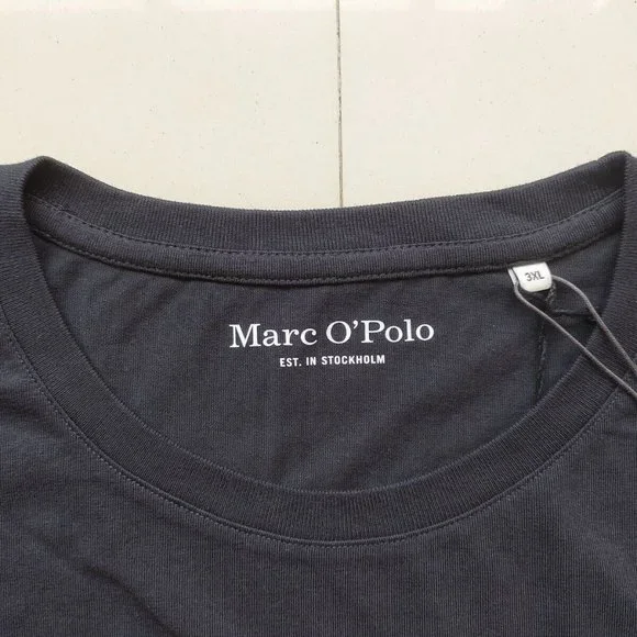 Marc O'Polo Black Printed Round Neck T Shirt - Picture 3 of 9
